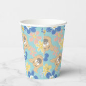 Puppy Scooby-Doo Flower Pattern Papieren Bekers (Rechts)