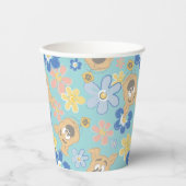 Puppy Scooby-Doo Flower Pattern Papieren Bekers (Voorkant)