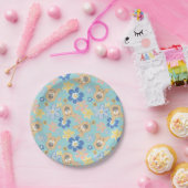 Puppy Scooby-Doo Flower Pattern Papieren Bordje (Feest)