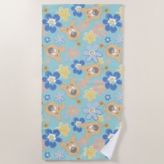 Puppy Scooby-Doo Flower Pattern Strandlaken (Voorkant)