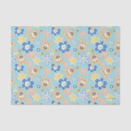 Puppy Scooby-Doo Flower Pattern Tissuepapier (Voorkant)