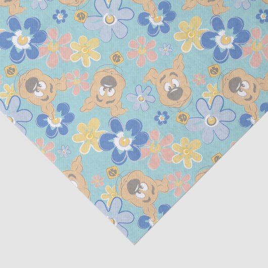 Puppy Scooby-Doo Flower Pattern Tissuepapier (Detail)