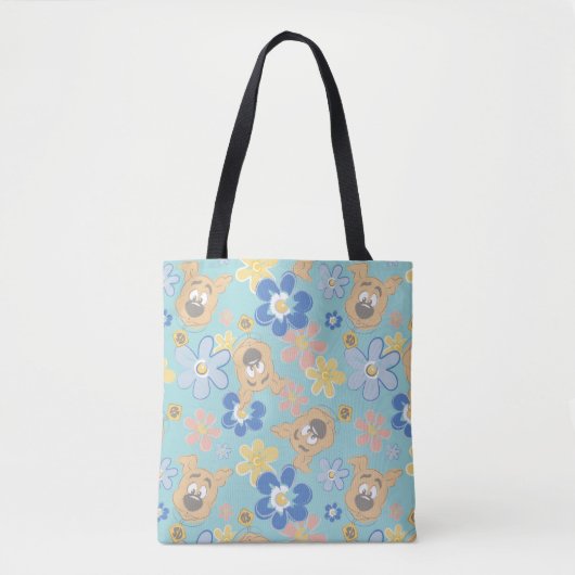 Puppy Scooby-Doo Flower Pattern Tote Bag (Voorkant)