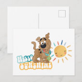 Puppy Scooby-Doo "Hallo Sunshine" Briefkaart (Voorkant / Achterkant)