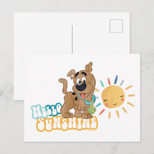 Puppy Scooby-Doo "Hallo Sunshine" Briefkaart (Voorkant / Achterkant)