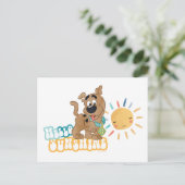 Puppy Scooby-Doo "Hallo Sunshine" Briefkaart (Staand voorkant)