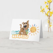 Puppy Scooby-Doo "Hallo Sunshine" Kaart (Gele Bloem)
