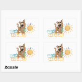 Puppy Scooby-Doo "Hallo Sunshine" Rechthoekige Sticker (Vel)