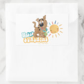 Puppy Scooby-Doo "Hallo Sunshine" Rechthoekige Sticker (Tas)