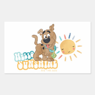 Puppy Scooby-Doo "Hallo Sunshine" Rechthoekige Sticker