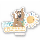 Puppy Scooby-Doo "Hallo Sunshine" Sticker (Voorkant)