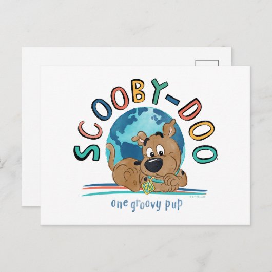 Puppy Scooby-Doo "One Groovy Pup" Briefkaart (Voorkant / Achterkant)