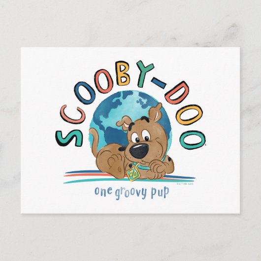 Puppy Scooby-Doo "One Groovy Pup" Briefkaart (Voorkant)