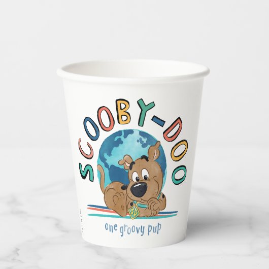 Puppy Scooby-Doo "One Groovy Pup" Papieren Bekers (Voorkant)