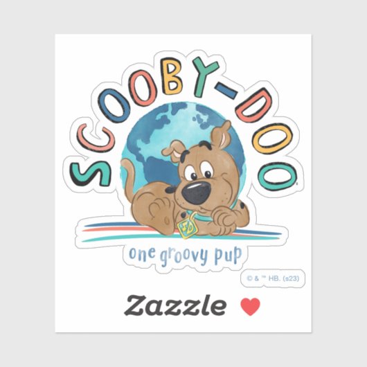 Puppy Scooby-Doo "One Groovy Pup" Sticker (Vel)