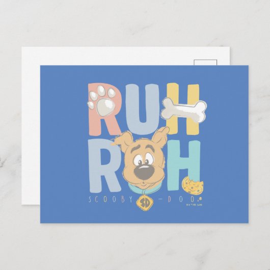 Puppy Scooby-Doo "Ruh Roh" Briefkaart (Voorkant / Achterkant)