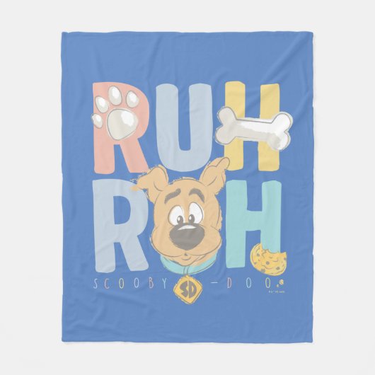 Puppy Scooby-Doo "Ruh Roh" Fleece Deken (Voorkant)