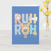 Puppy Scooby-Doo "Ruh Roh" Kaart (Gele Bloem)