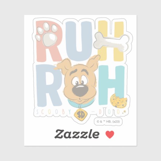 Puppy Scooby-Doo "Ruh Roh" Sticker (Vel)
