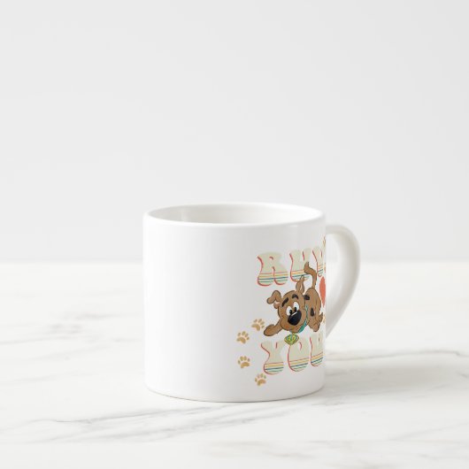 Puppy Scooby-Doo "Ruv you" Espresso Kop (Voorkant rechts)