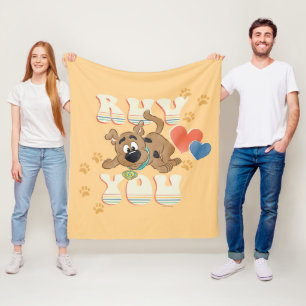 Puppy Scooby-Doo "Ruv you" Fleece Deken