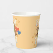 Puppy Scooby-Doo "Ruv you" Papieren Bekers (Links)