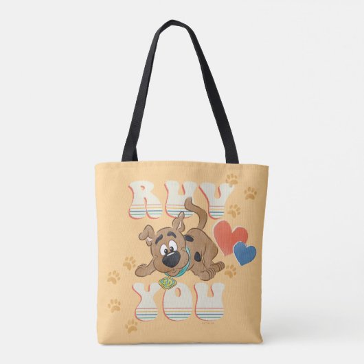 Puppy Scooby-Doo "Ruv you" Tote Bag (Achterkant)