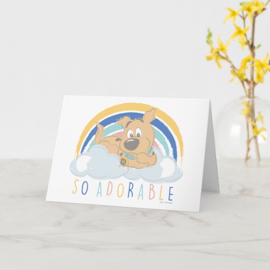 Puppy Scooby-Doo "Zo Schattig" Kaart (Gele Bloem)