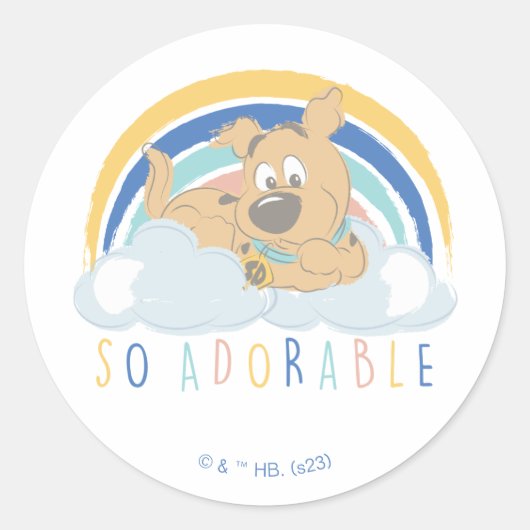Puppy Scooby-Doo "Zo Schattig" Ronde Sticker (Voorkant)