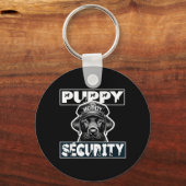Puppy Security Dog Catcher Kostuum Zwarte Lab Sleutelhanger (Voorkant)