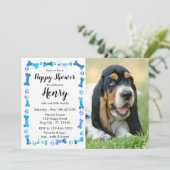 Puppy Shower - Blue Boy Pet - Dog Birthday Puppy Kaart (Staand voorkant)