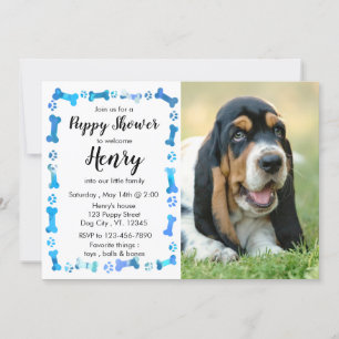 Puppy Shower - Blue Boy Pet - Dog Birthday Puppy Kaart