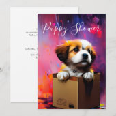 Puppy Shower Cute Personalized Dog Adoption Kaart (Voorkant / Achterkant)