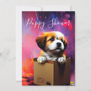 Puppy Shower Cute Personalized Dog Adoption Kaart