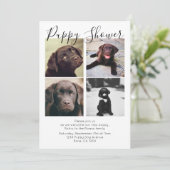 Puppy Shower Cute Personalized Dog Adoption Kaart (Staand voorkant)