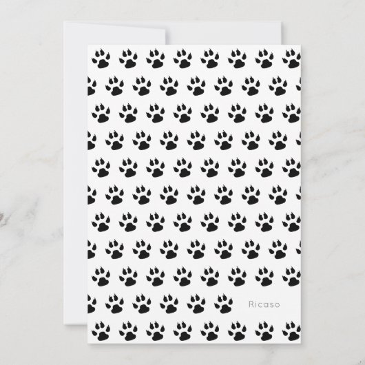 Puppy Shower Cute Personalized Dog Adoption Kaart (Achterkant)