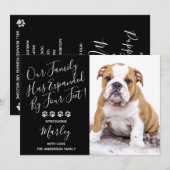 Puppy Shower Party - Black Elegant modern nieuw pa Kaart (Voorkant / Achterkant)