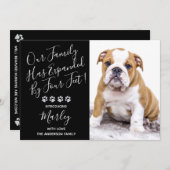 Puppy Shower Party - Elegant Black Modern New Pet Kaart (Voorkant / Achterkant)