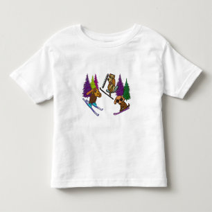 Puppy Ski Vacation Kinder Shirts