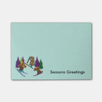 Puppy Ski Vacation Post-it® notes