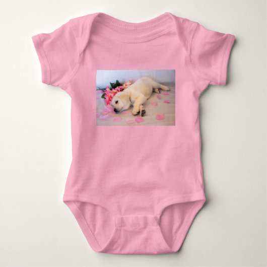 Puppy Slaap Bloem 01 Romper (Voorkant)