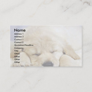 Puppy slaap visitekaartje