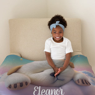 Puppy Slaping op een cloud Fleece Deken