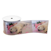 Puppy Sleep Flower 01 Satijnen Lint (Spoel)
