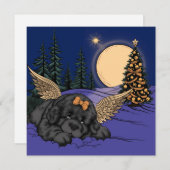 Puppy Snow Angel Feestdagenkaart (Voorkant / Achterkant)