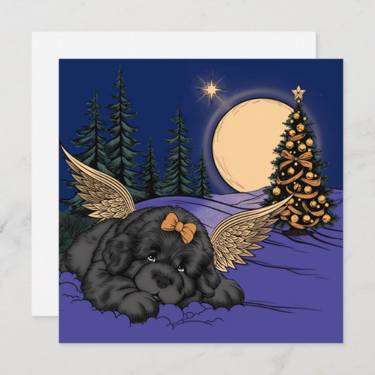 Puppy Snow Angel Feestdagenkaart (Voorkant / Achterkant)