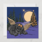 Puppy Snow Angel Feestdagenkaart (Voorkant)