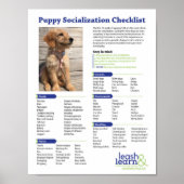 Puppy Socialization Checklist Poster (Voorkant)