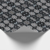 Puppy Socks Snowflake Wrapping Cadeaupapier (Hoek)