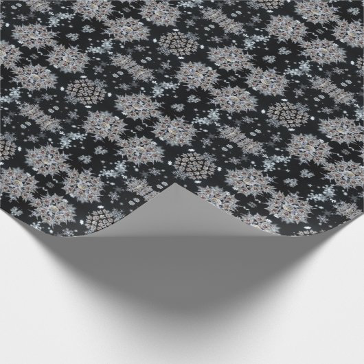 Puppy Socks Snowflake Wrapping Cadeaupapier (Hoek)